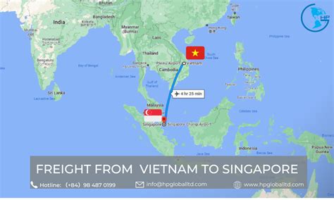 Hanoi, Vietnam to Singapore, Singapore .